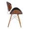 Armen Living Cassie Mid-Century Dining Chair in Walnut Wood and Black Faux Leather LCCASIWABL - alternate 7